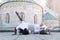 Young pair capoeira partnership ,spectacular sport