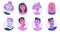 Young People Avatar Icon Set Vector Illustration