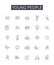 Young people line icons collection. New generation, Juvenile populace, Junior cohort, Adolescent bunch, Emerging youth