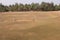 Young people playing cricket sports in open ground.