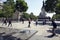 Young people skate at Republic square