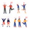 Young People with Various Emotions Collection, Boys and Girls with Signs over Their Heads Vector Illustration