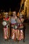 Young performers wait for beginning of the Esala Perahera in Kandy, Sri Lanka.