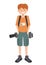 Young photographer vector cartoon character