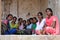 Young pilgrims at an ancient Indian temple