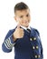 Young Pilot Gestures a Thumbs Up