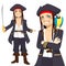 Young Pirate And Parrot