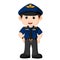 Young policeman cartoon