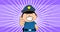 Young policeman kid cartoon background 1
