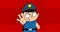 Young policeman kid cartoon background 4