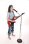 Young Pre Teen Girl Singing With Guitar 6