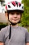 Young Preteen with Helmet