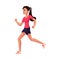 Young and pretty female runner, sprinter, jogger