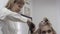 Young Pretty Positive Woman Blond In A Beauty Salon