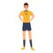 Young referee icon, cartoon style