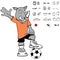 Young Rhino soccer cartoon expressions set collection 3