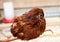 Young Rhode Island Red Sleeping