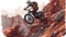 Young Rider Mountain Biking At Red Bull Rampage