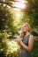 Young Romantic Female in Summer Evening