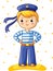 Young sailor cartoon character.