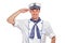 Young sailor saluting