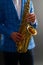 Young saxophone player