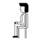 Young seated man avatar character