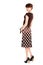 Young sensuality beautiful girl in spotted skirt