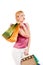 Young shopping girl with colourfull bags