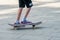 Young skateboarder in Batumi park, sport life