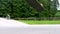 Young skateboarder skating the outdoor skatepark