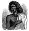 Young Somali Man. History and Culture of Africa. Antique Vintage Illustration. 19th Century.