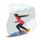 Young Surf Girl Character Riding Ocean Wave on Board, Summer Surfing Activity, Sports Recreation, Sea Leisure Hobby