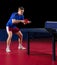 Young table tennis player