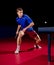 Young table tennis player