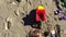 Young toddler playing with sand