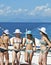 Young tourists on a boat