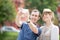 Young travelers couple making selfie during overseas trip