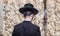 Young ultra-orthodox jewish man pray at the Western Wall. Jerusalem