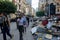 Young volunteers cleaning the streets of Beirut