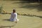 Young Woman at the Baptism Site in Jordan River. Israel