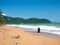 Young woman with blond hair on the beautiful Punta Tuna beach, Puerto Rico, USA