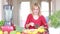 Young woman chopping banana