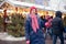 Young woman on christmas market