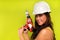 Young Woman With Cordless Drill