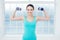 Young Woman Crossfit Workout Healthy Lifestyle Concept