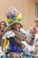 Young woman dancing in carnival