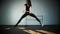 Young woman in dancing class