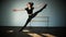 Young woman in dancing class