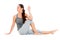 Young woman doing flexibility yoga exercise